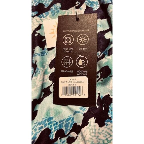 Caddy Cart Golf Polo NWT Moisture Wicking Breathable Large UPF 50 Golf Fishing - Picture 8 of 11